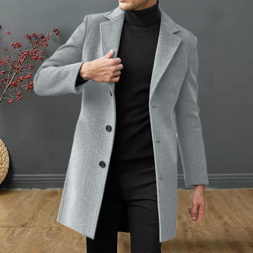 Men Slim Fit Overcoat Front View
