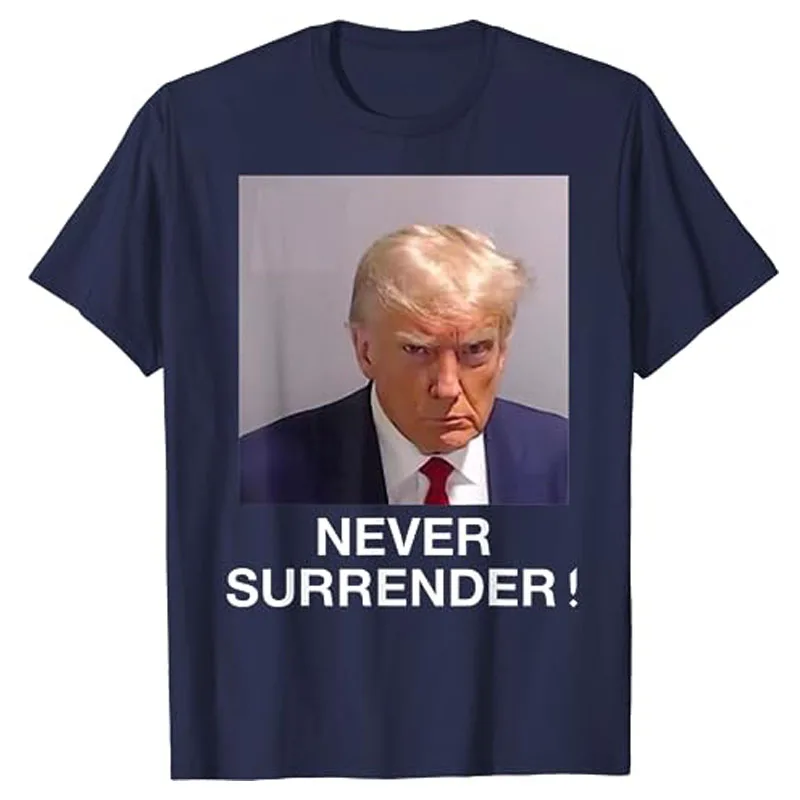 Donald Trump Caneca Tiro-Nunca Circundante T-shirt, Engraçado,