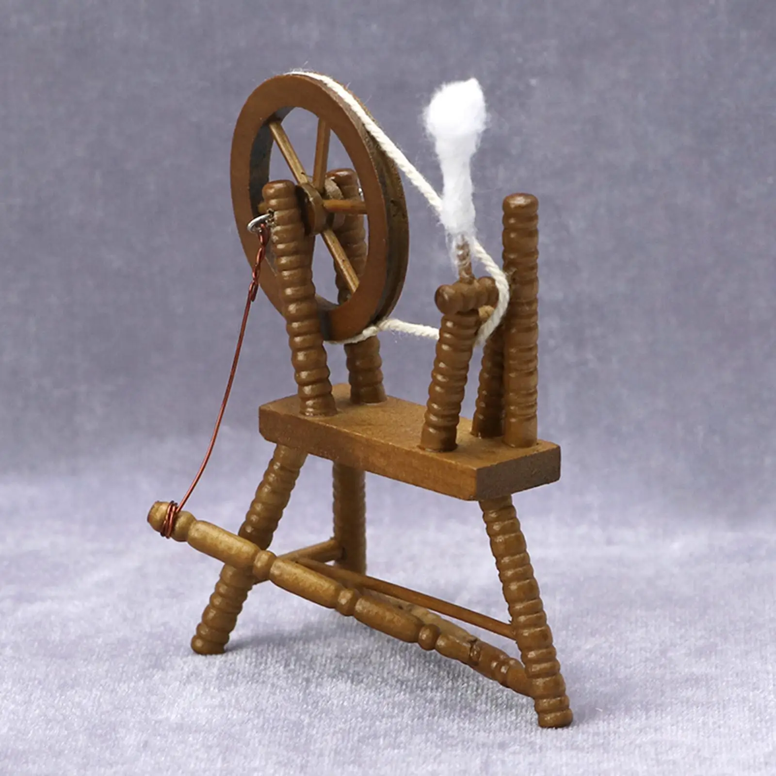 1:12 Scale Doll House  Wheel Wooden Safe andFriendly Decoration