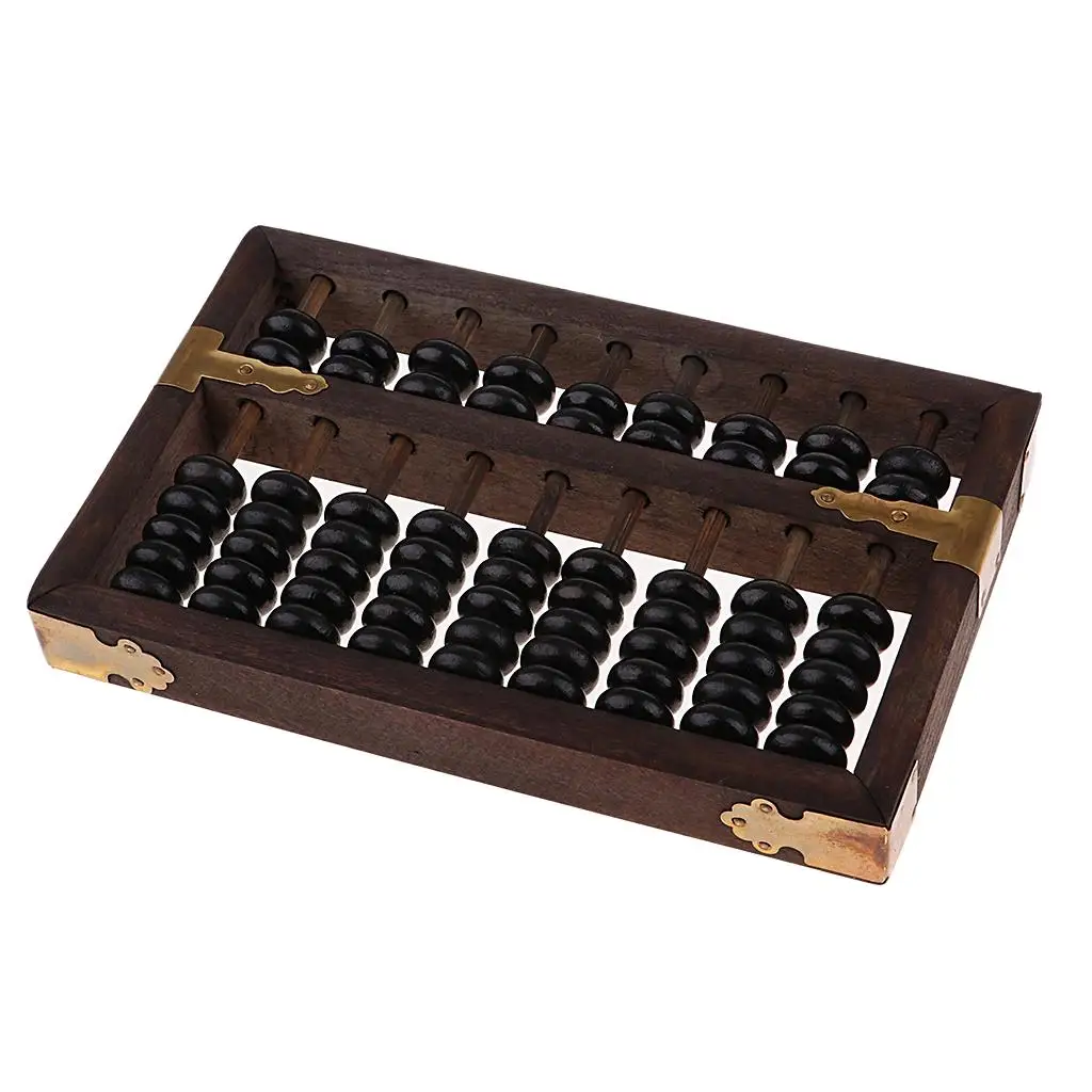 9 digits Chinese wood abacus calculation frame counting frame