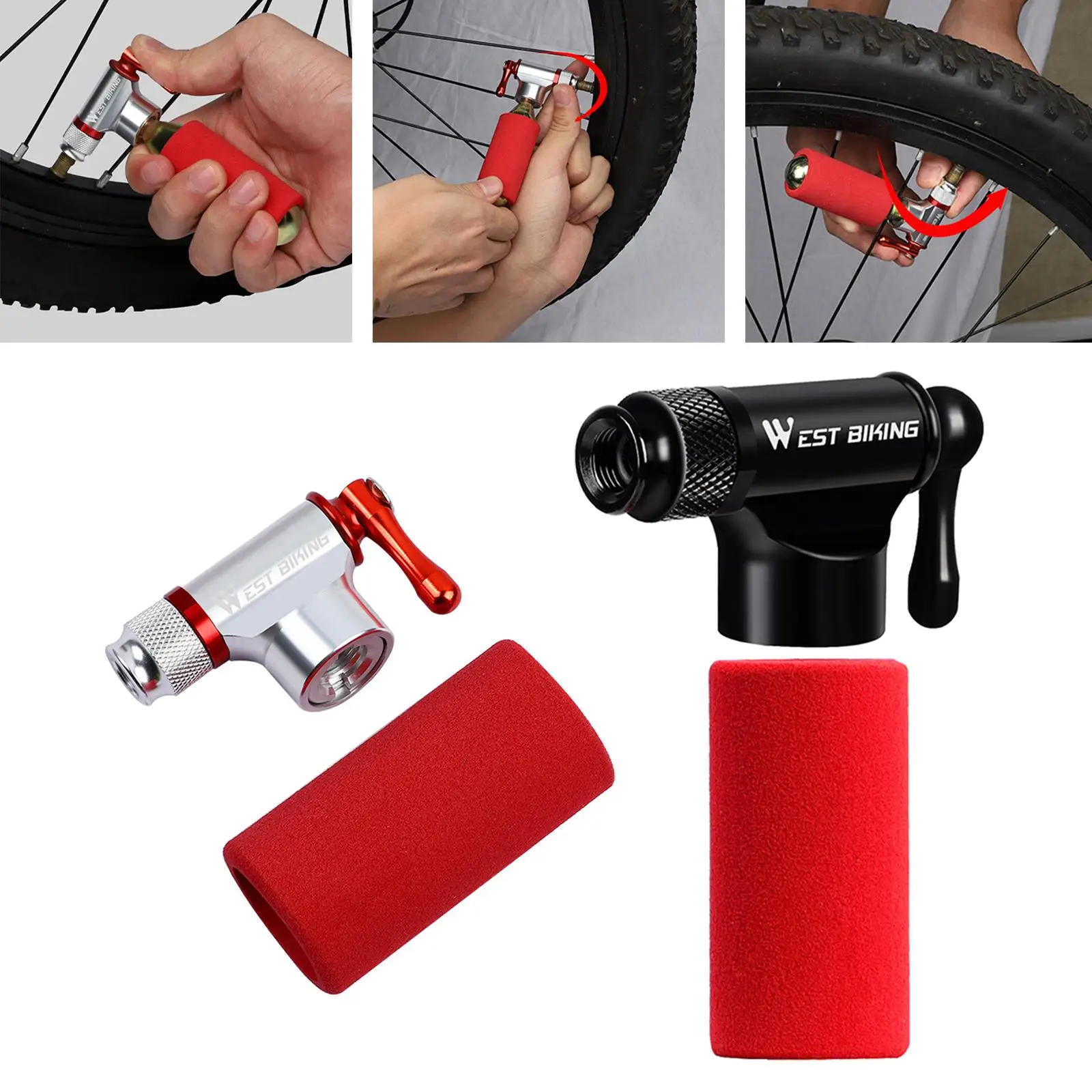 Compact  Tire Inflator Aluminum Alloy  Mountain  Tyre Pump for  and 