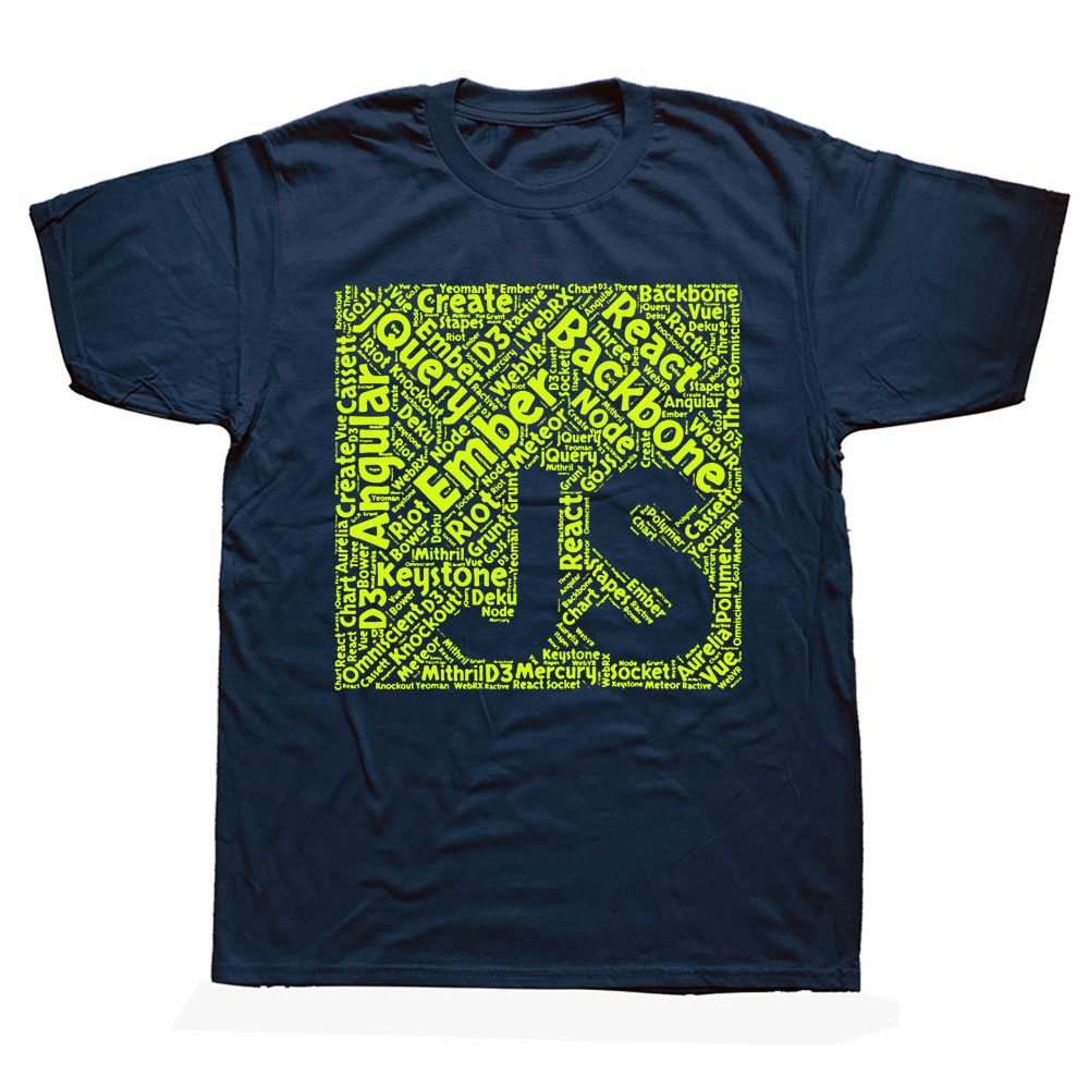 Js Wordcloud Programming Shirt für Javascript Geek T-Shirt Familie Hiphop Top Kreatives Herren T-Shirt Buchstaben Sommer Baumwolle Niedlich – Detail 3