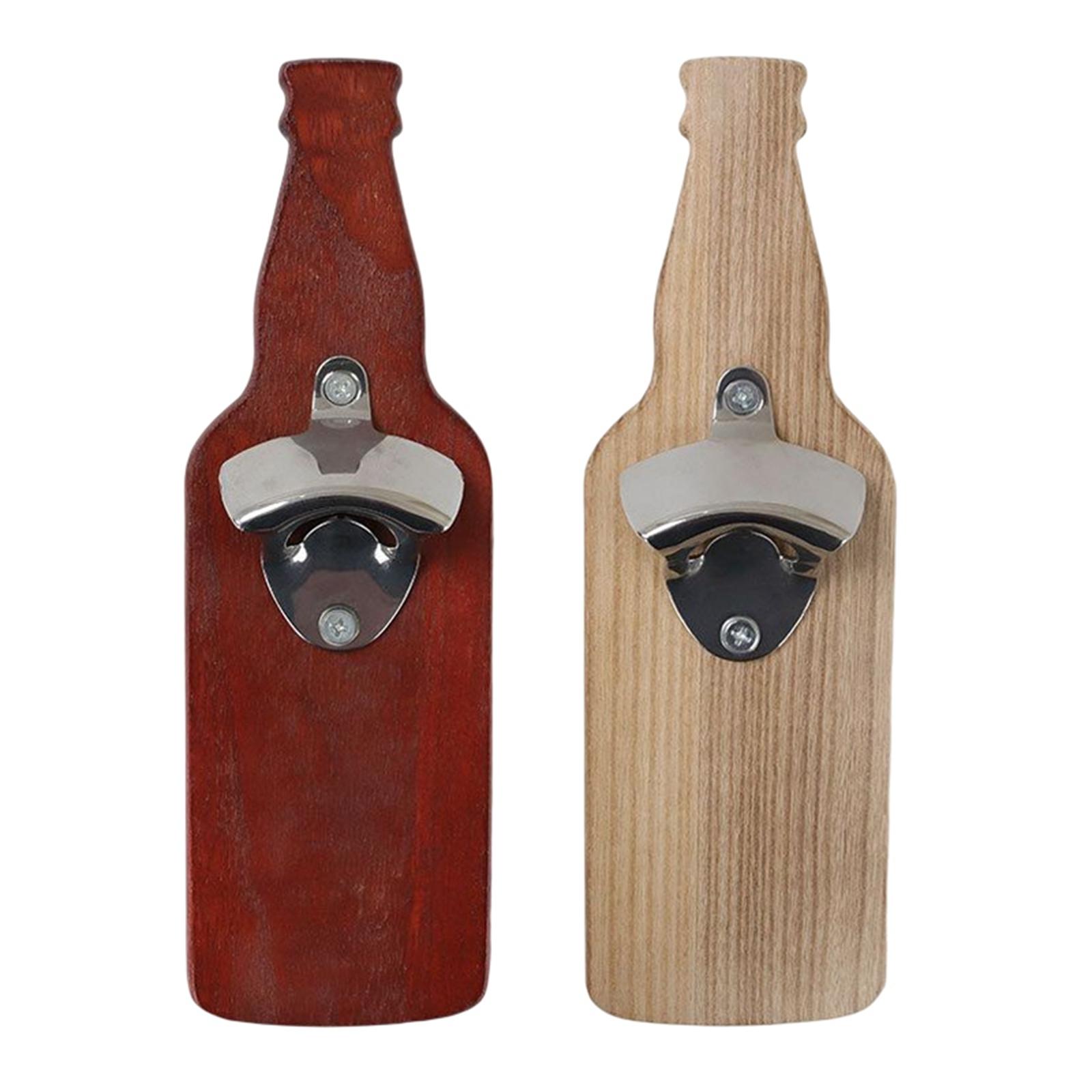 Beer Openers Wall Mounted Housewarming Presents Bottle Shape for Dad Husband