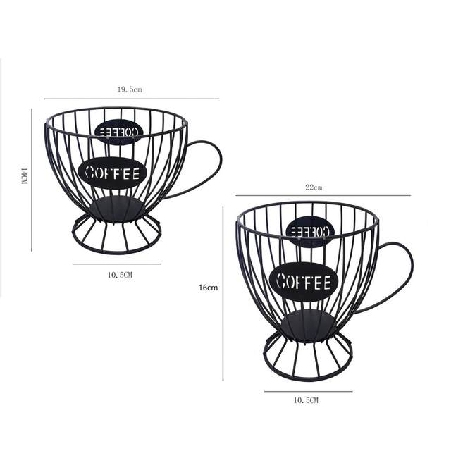 Cestini portaoggetti per Organizer per cialde di caffè cestini portaoggetti  in ferro scavato K portabicchieri per Capsule di caffè cestini portaoggetti  per articoli vari - AliExpress