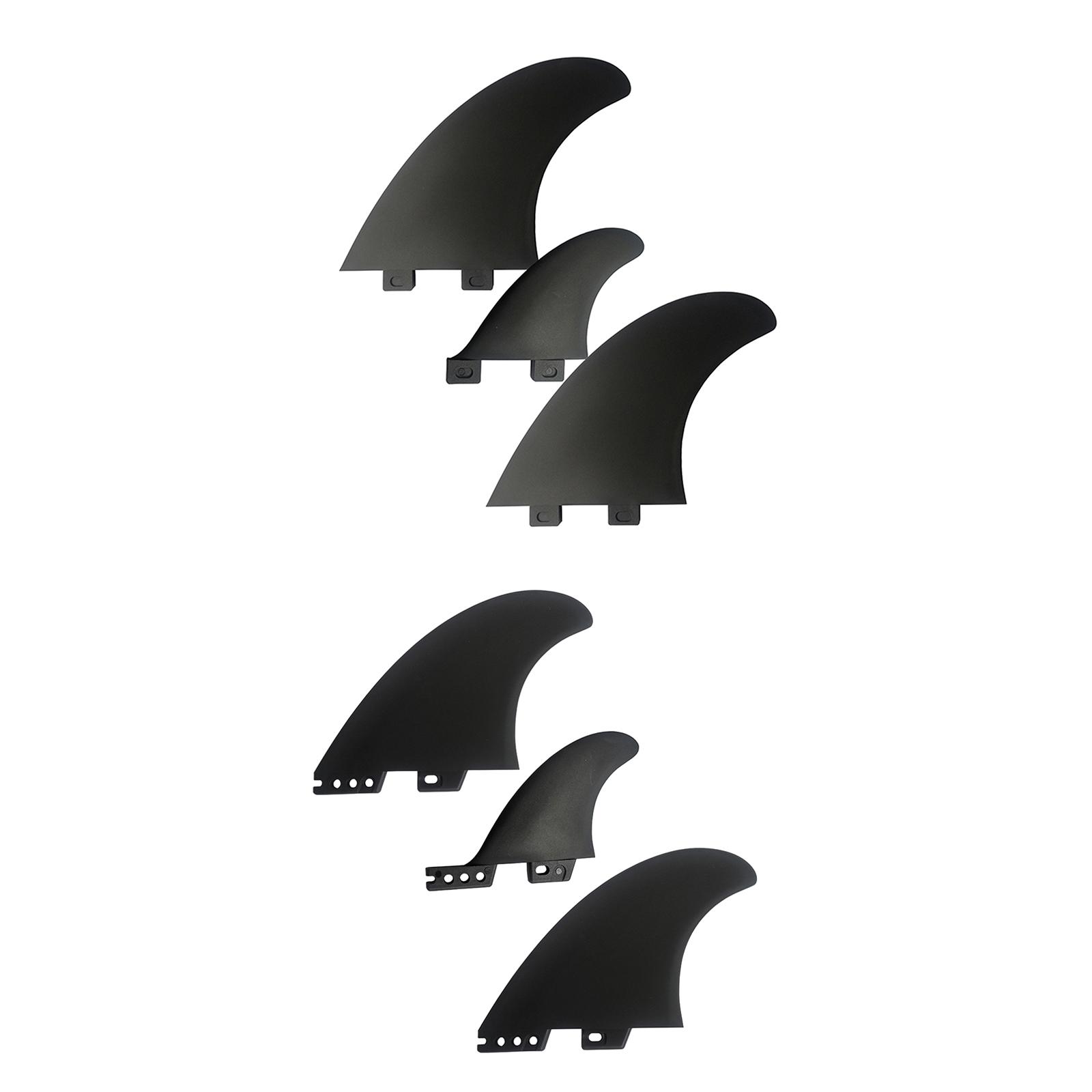 3x Surfboard Fins Surfing Fin Quick Release Replacement Durable for Boat Paddleboard Water Sports Longboard Accessory