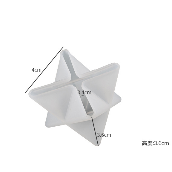 3D geometrische Stern Silikon form Stern Ornament Handwerk DIY Epoxy Gussharz Formen Seife machen Heim textilien – Detail 5