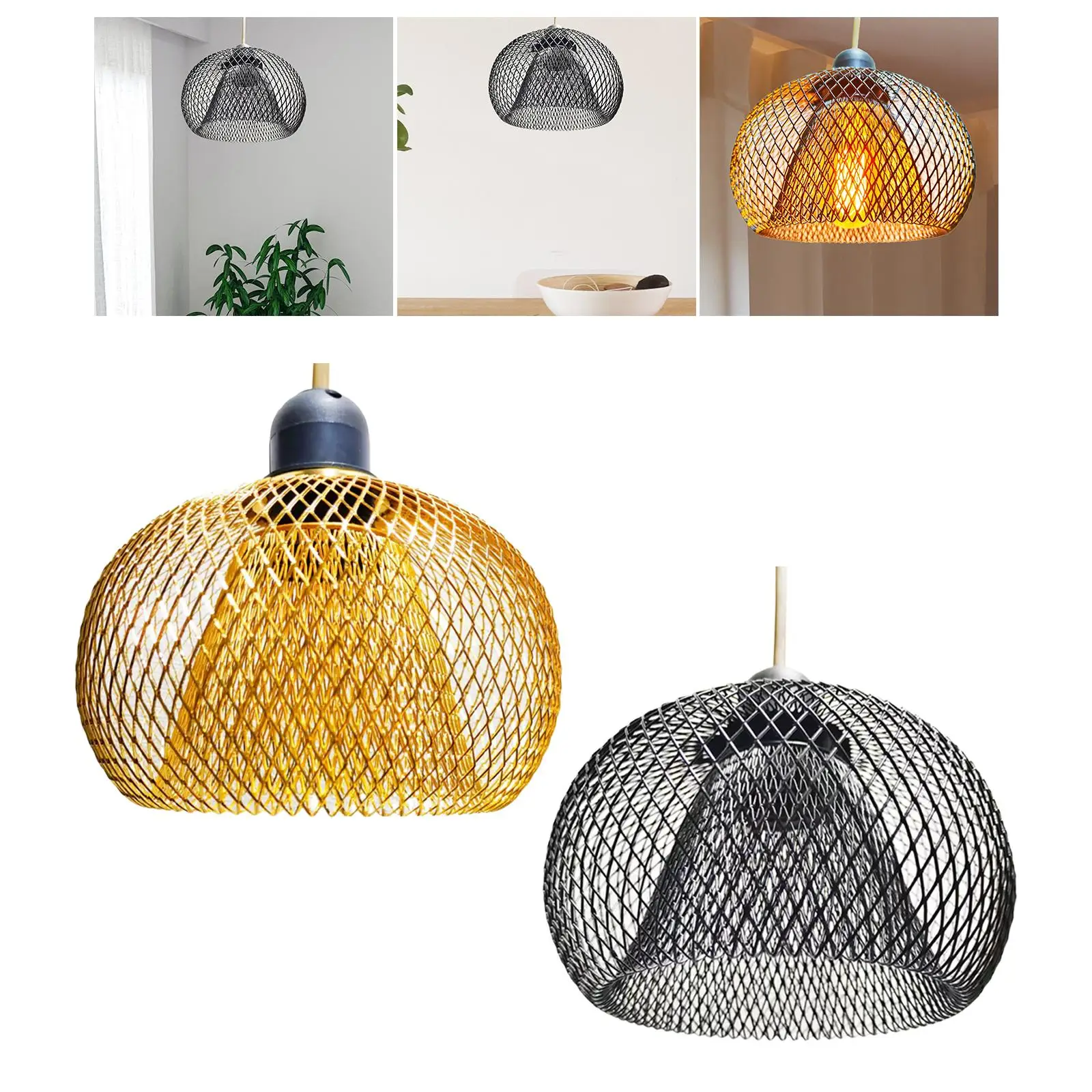 Metal Wire Hanging Lampshade Light Cover Lighting Fixture Accessories Metal Wire