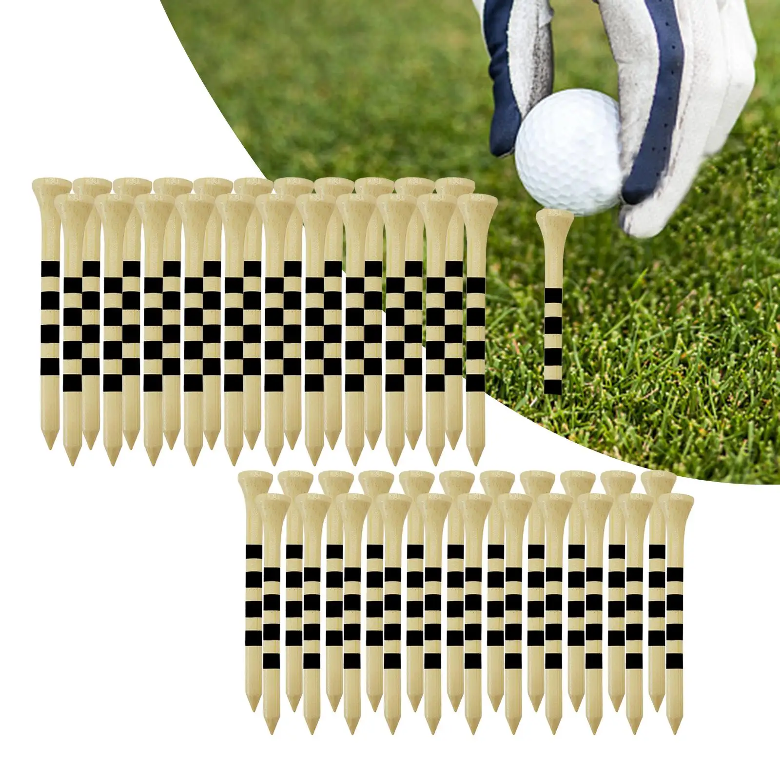 100 Durable Golf Ball Tees, Stronger Support Accessories, Nail Support, Streak