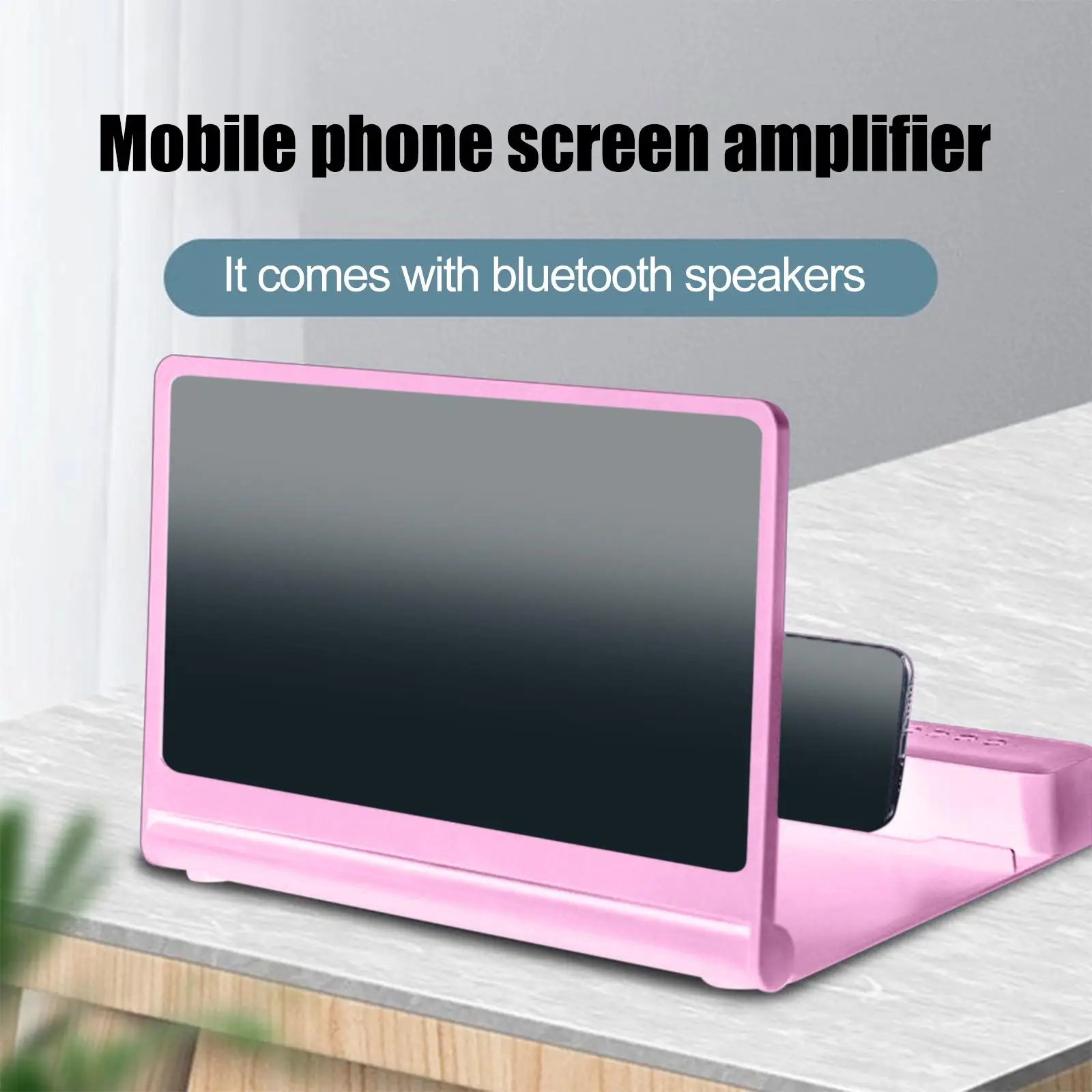 12 inch Smartphone Screen  with Bluetooth Speaker  Quality Foldable Holder 3D  Stand for Games Movies Videos