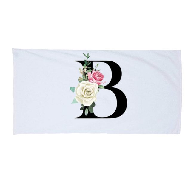 Personalized Alphabet Beach Towel With Creative Minimalist Design 1  Decorative Towels Body Towels Large Lane Linen Bath Towels - AliExpress