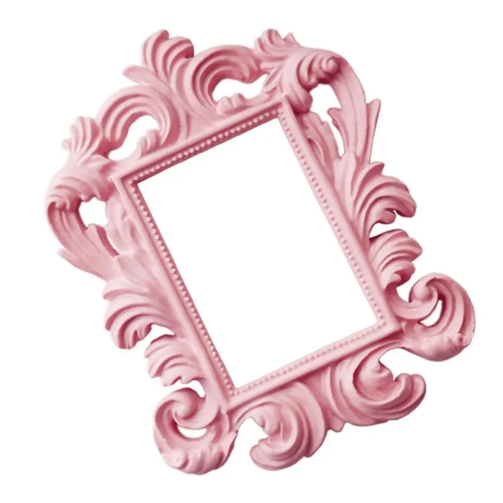Baroque  Pink Rectangle Resin Wall  Party Supply Home Decoration