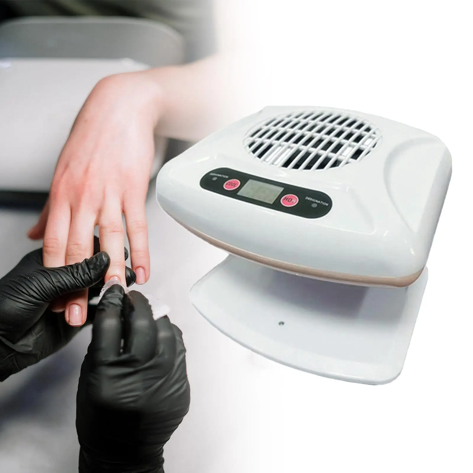 Air Nail Dryer Manicure Pedicure Drying Machine hot cold Wind for Dipping Powder
