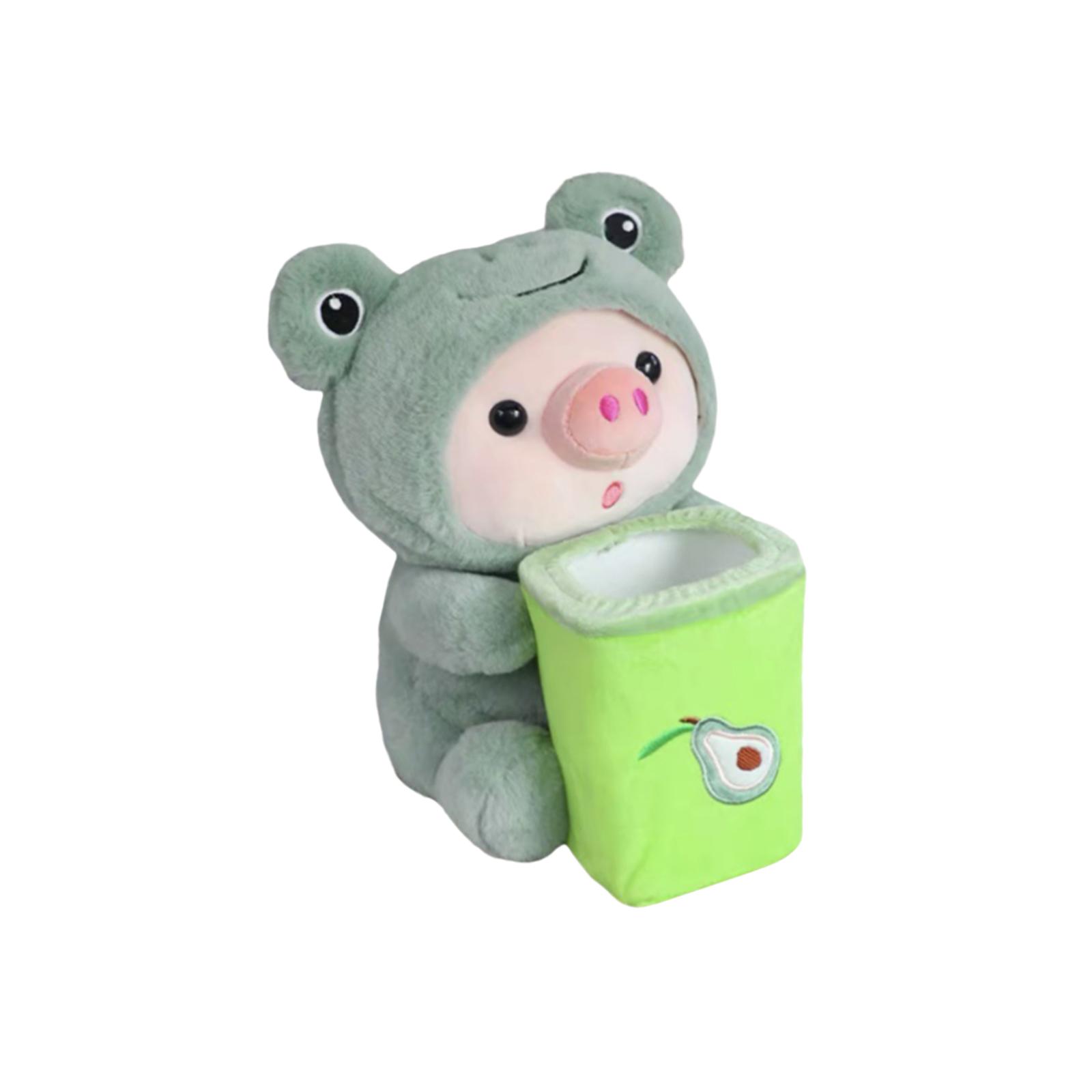 Soft Plush Car Tissue Box Trash Bin Trash Bag Multifunctional Napkin Box