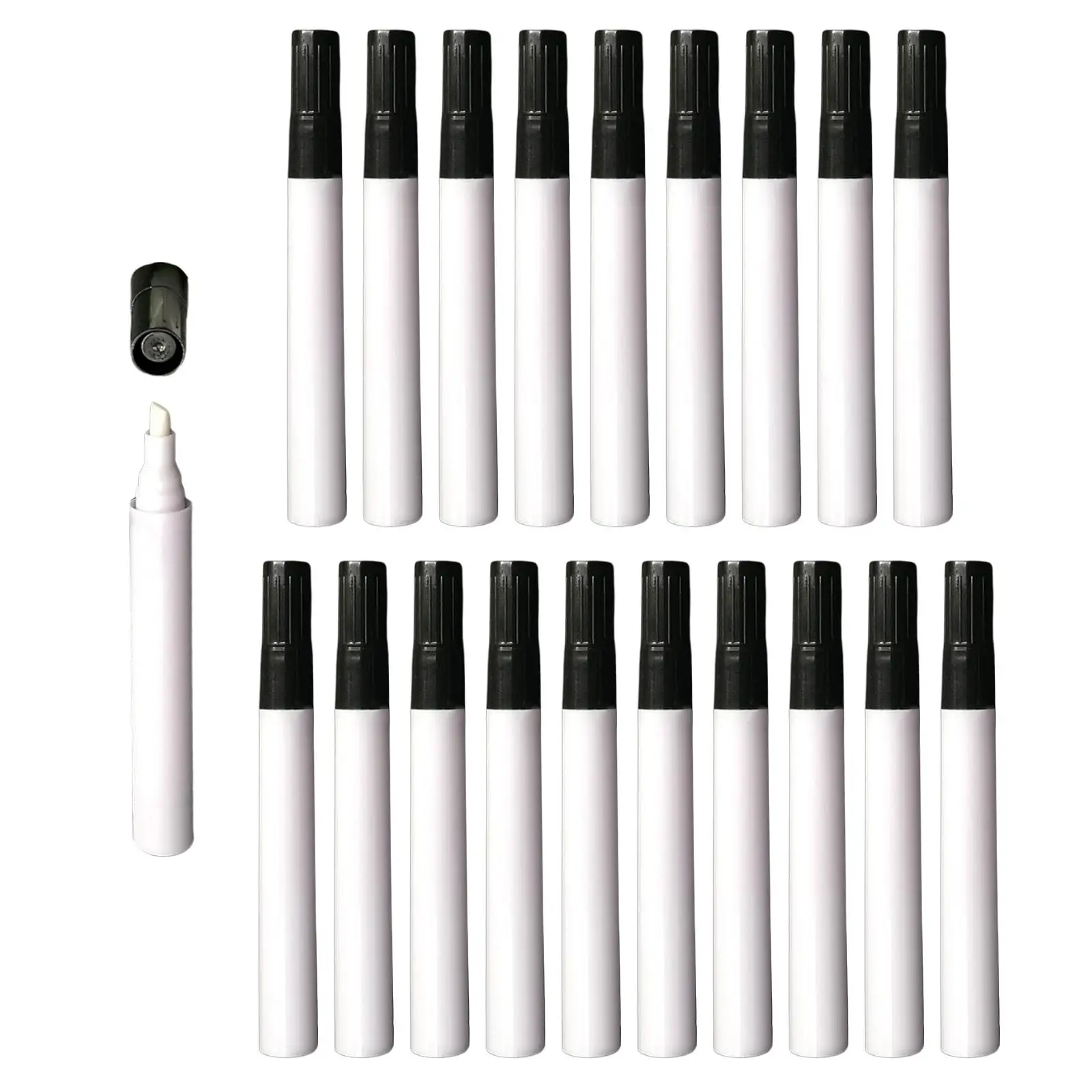Pack of 10 Empty Pen Rod Refill Pen Fine Nib Penholder Whiteboard Pen Blank Touch up Ink Paint Marker Barrels Tube