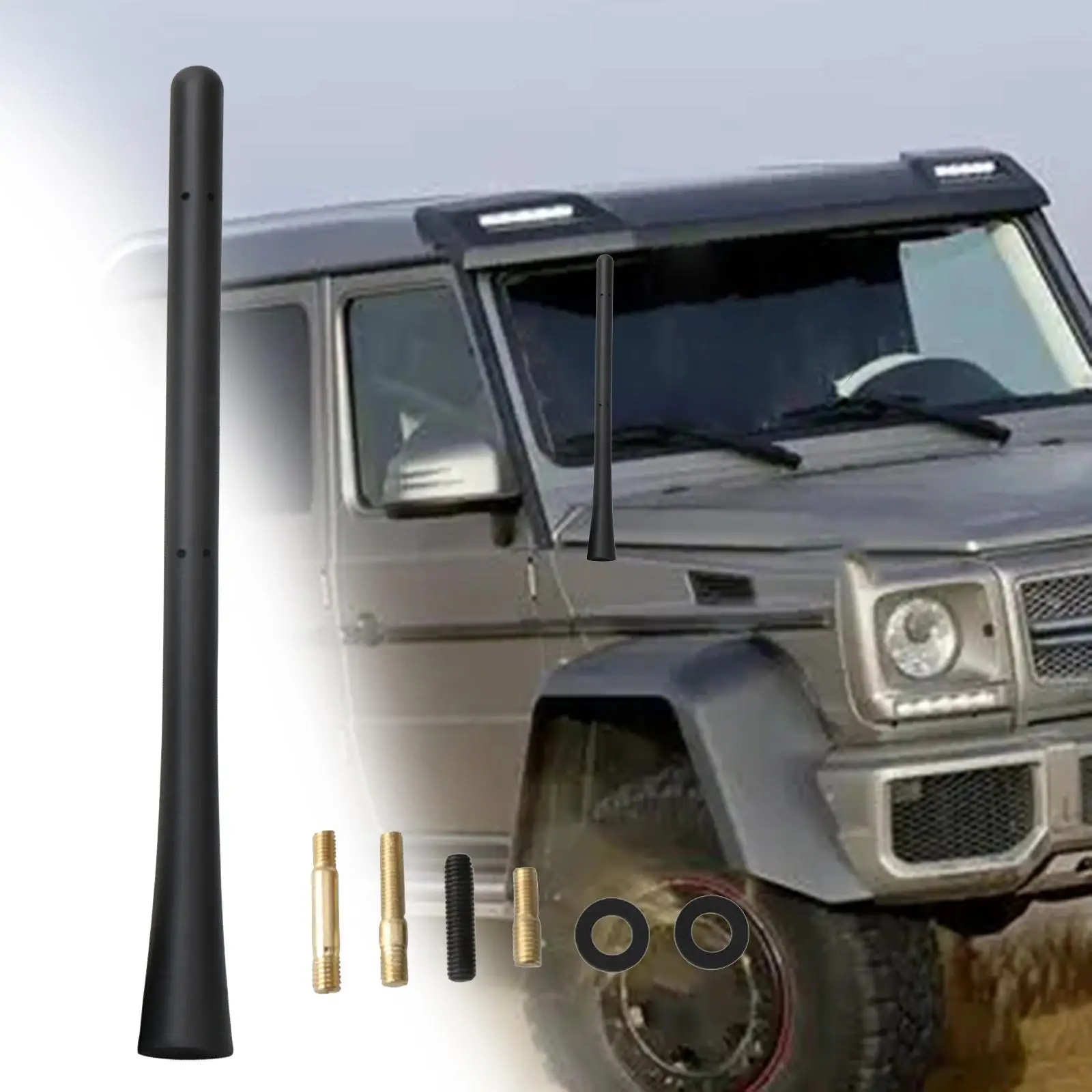 Car Radio Antenna with Thread Adapters AM/FM Reception for Suvs Vehicle
