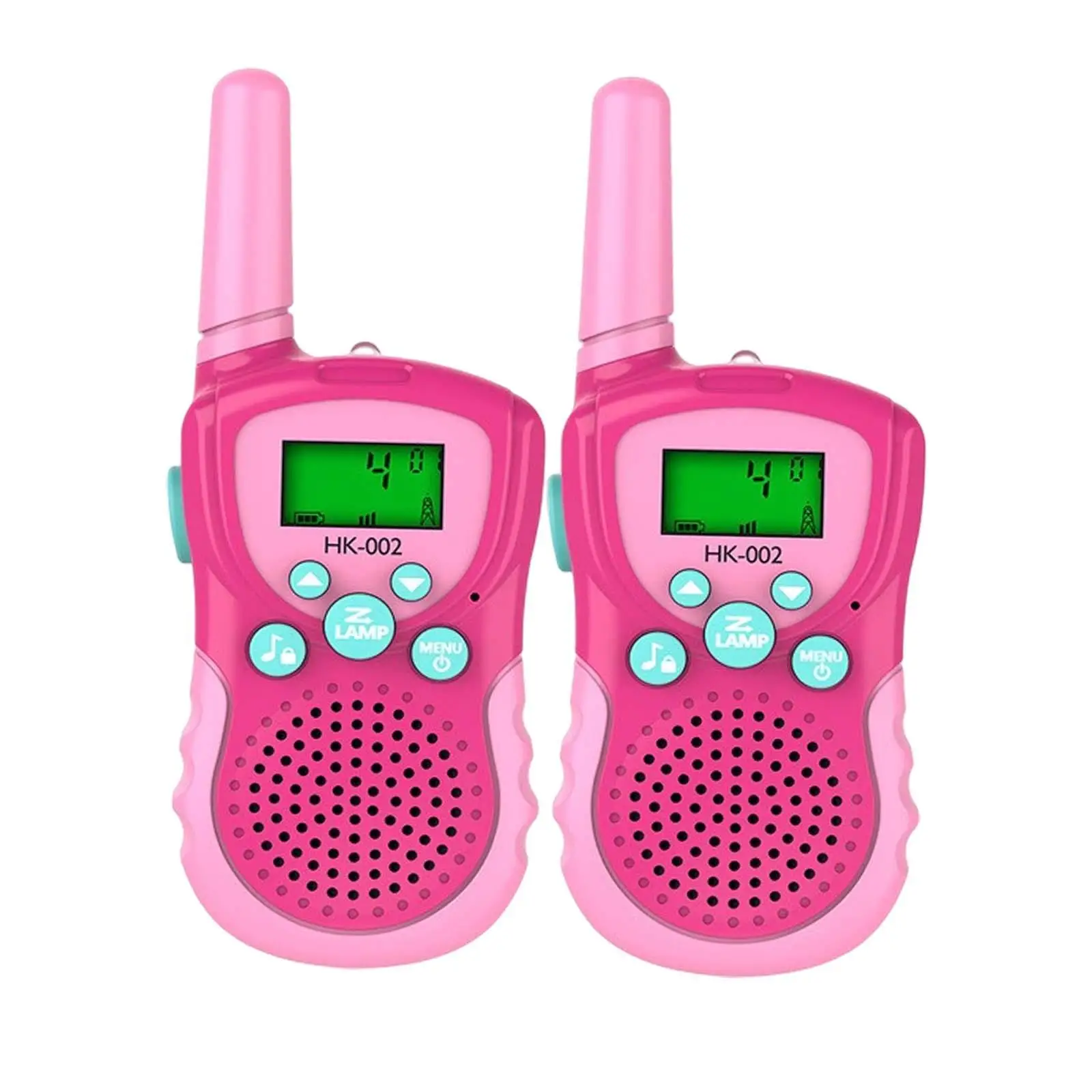 2x Children Walkie Talkie with Belt Clip 2km Range Birthday Gift Walky Talky Toy for Games 3-14 Years Old Outdoor Camping Hiking