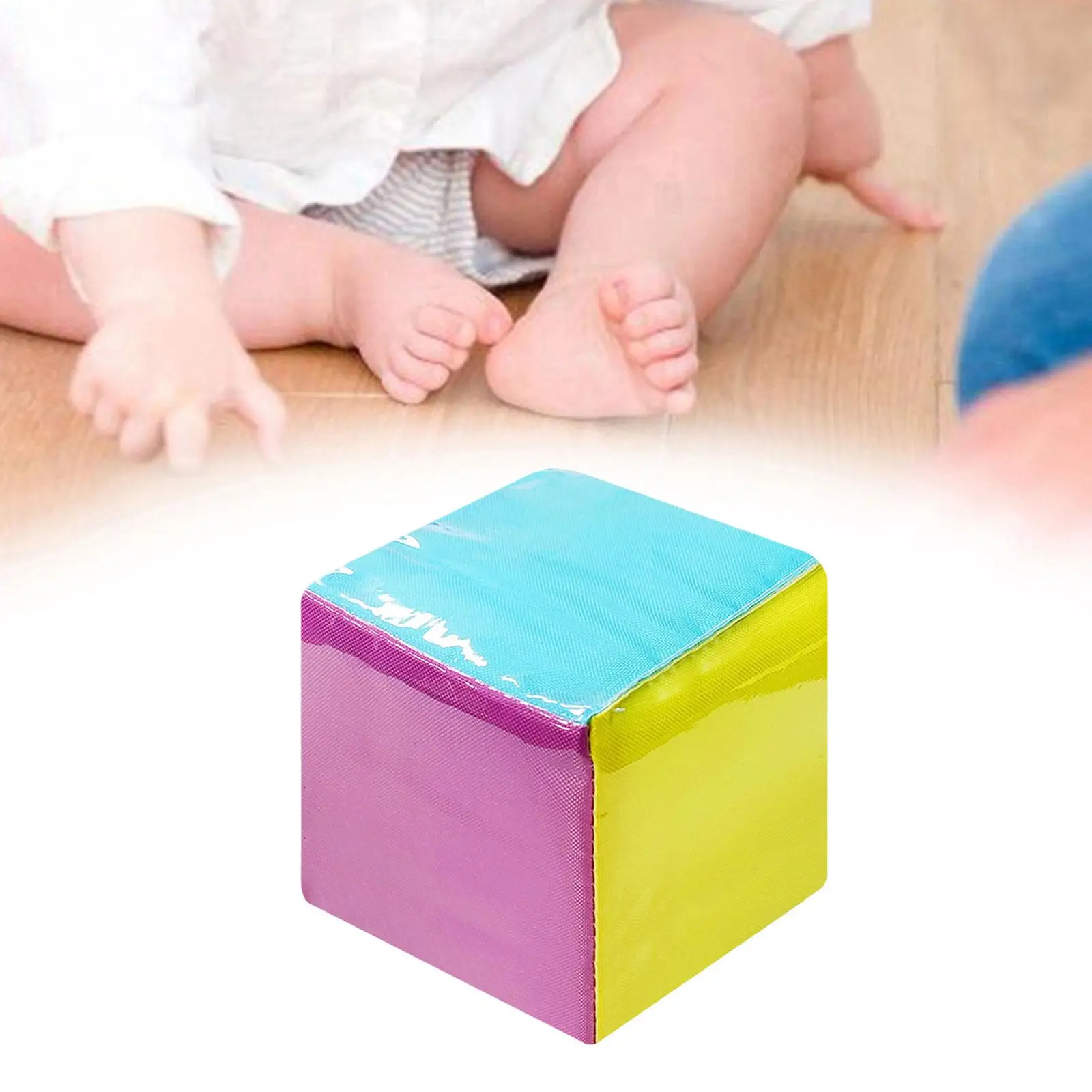 3.9 inch Large Dice Plush Cube with Pocket Education Playing Game Dice for Preschool Teaching Blocks Toys Classroom