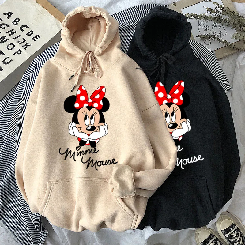 Women Cute Mickey Mouse Hoodie Casual Sweatshirt Coat Warm Pullover Jumper Top 