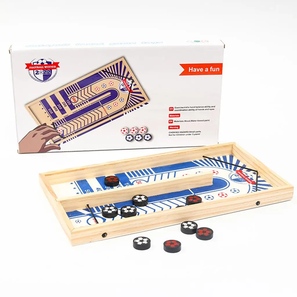 Wood Sling Foosball  Game Board Hockey Board Bouce Chess Toys