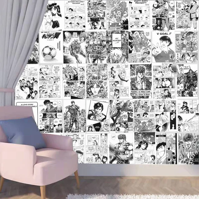 Japanese color anime 21x30cm 20/30/40pcs wall stickers manga wall anime  wallpaper print anime stickers teen room decor - AliExpress
