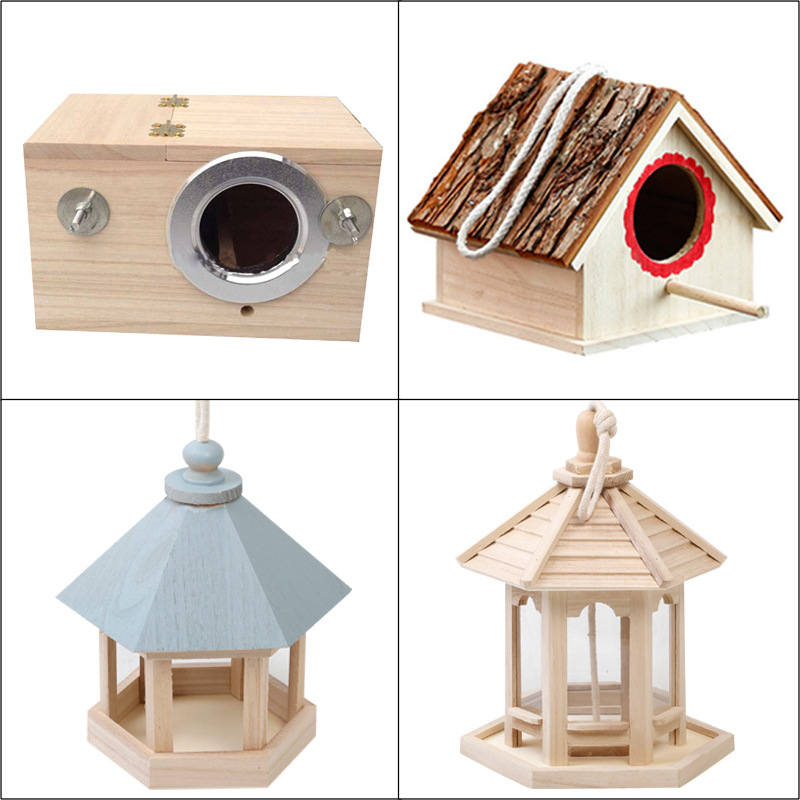 Title 6, Wood Bird Breeding Box Parakeet Nest Box Budgie...