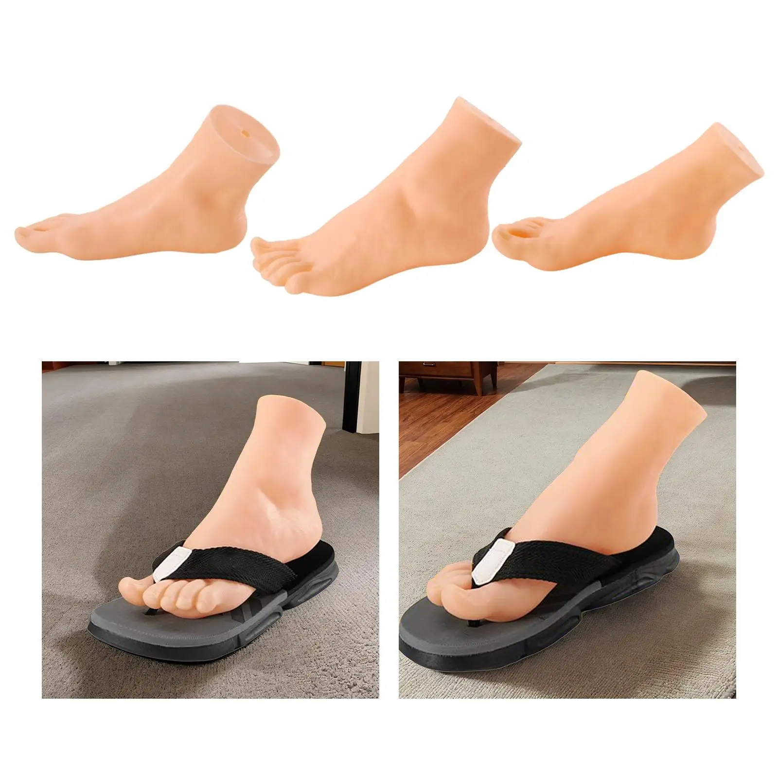 Foot Model Lightweight Shoes Display Props Mannequin Foot Display Sandals Shoes Sock Display for Home Shop Retail Shoes Chains