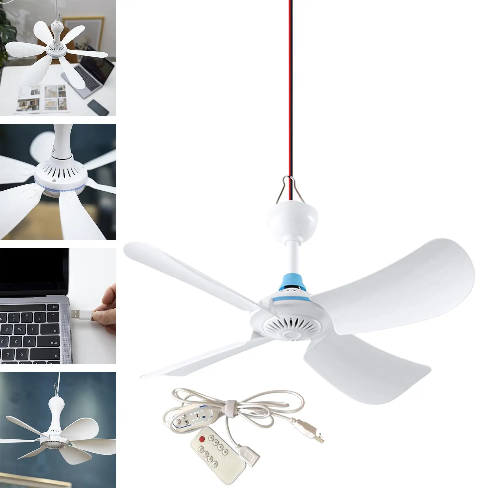 Ceiling Fan Remote Control Simple Style Vintage Low Noise for Indoor/Outdoor