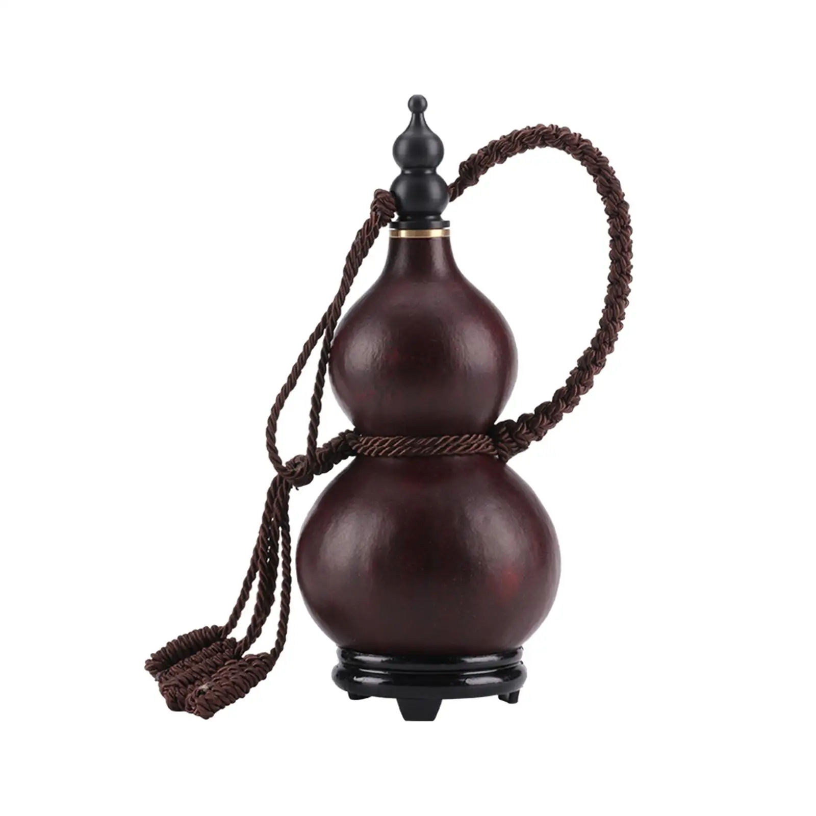 Traditional Gourd Wine Bottle with Lid Beeswax Waterproof Drinking Gourd for Indoor Drinks Holder home Decoration