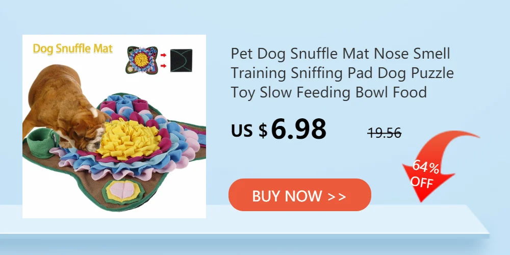 Dog Snuffle Mat Pet Leak Food Anti Choking Mat Cat Dog Sniffing Training  Blanket Nosework Puzzle