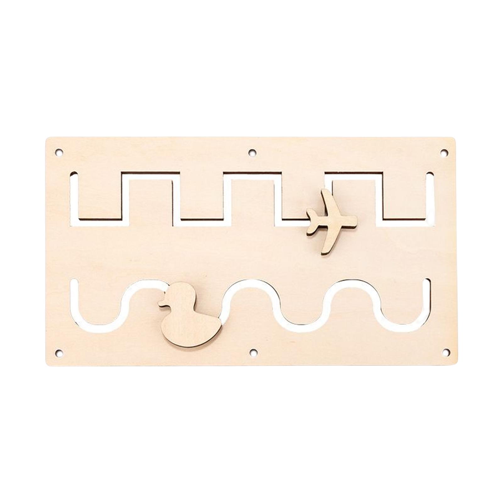 Kids Busy Board DIY Accessories Unpainted Motor Skill Activity Center Board for Plane Travel Toys Children Preschool Kids