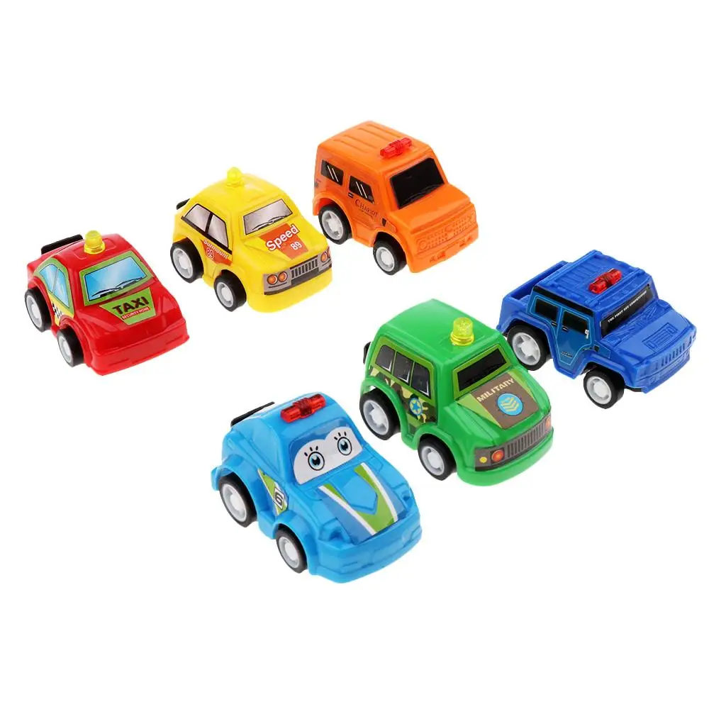 6 pcs Classic Boy&Girl Vehicle Kids Child Toy Mini Small Pull Back Car Racer