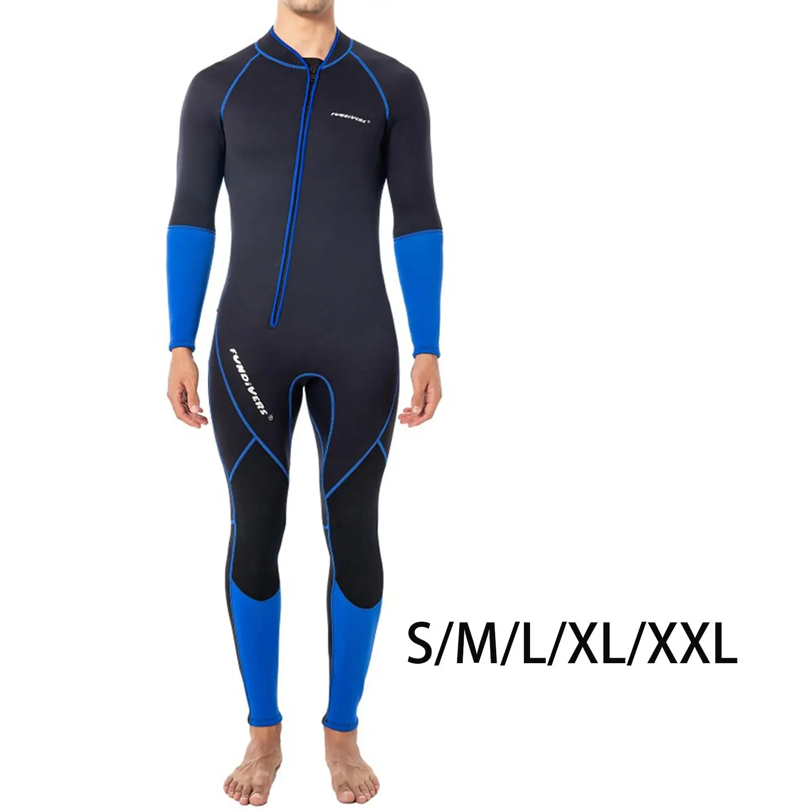 Neoprene Wetsuit Split Long Sleeved Underwater Scuba Diving Suit Swimsuit Fullsuit for Surfing Snorkeling Canoe Kayaking Adults