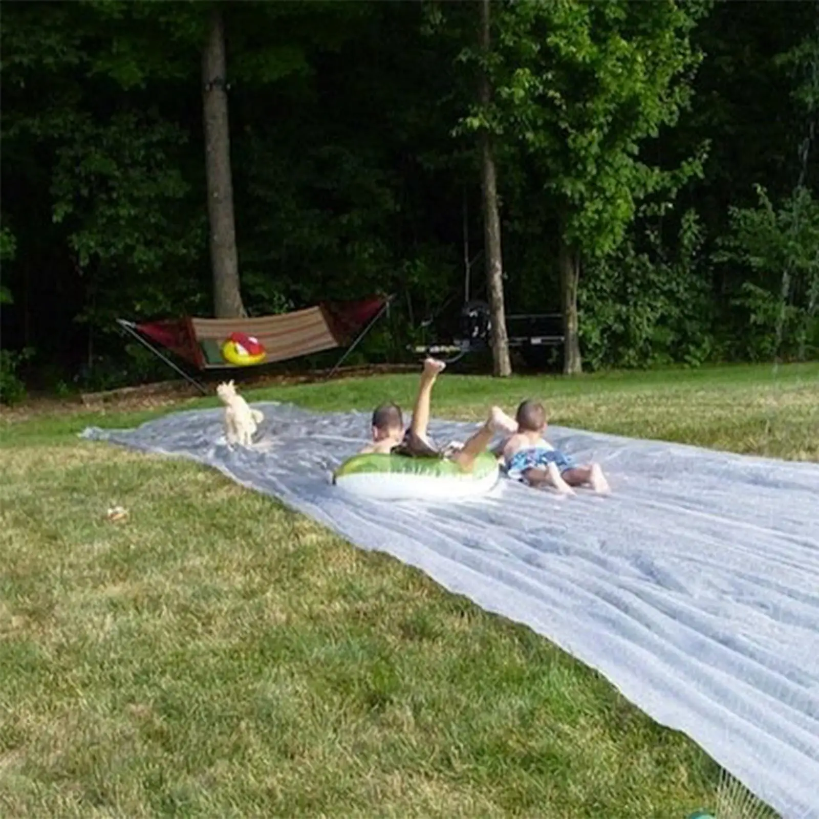 4 Meter Lawn Water Slide Sheeting Extra Thick  Slip Pad Backyard Activity for Children Boys Kids Girls Adults