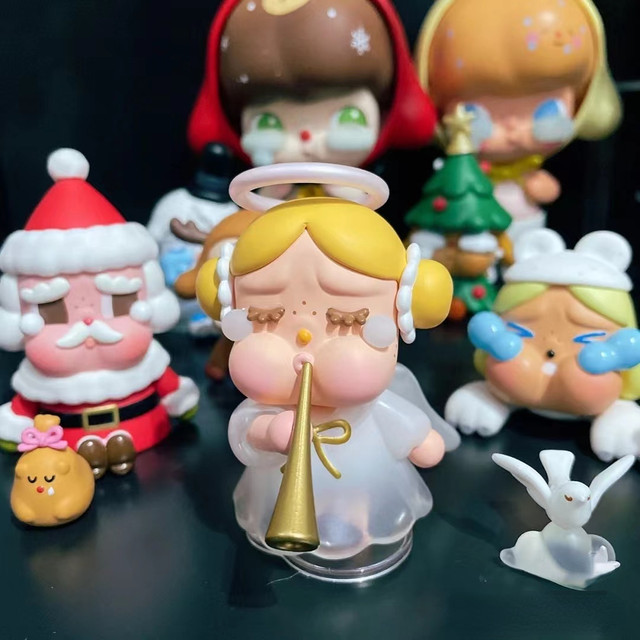 Original Popmart CryBaby Lonely Christmas Series Mystery Box Action Figure  Kawaii Baby Xmas Home Decoration Gift Toys Sad Girl