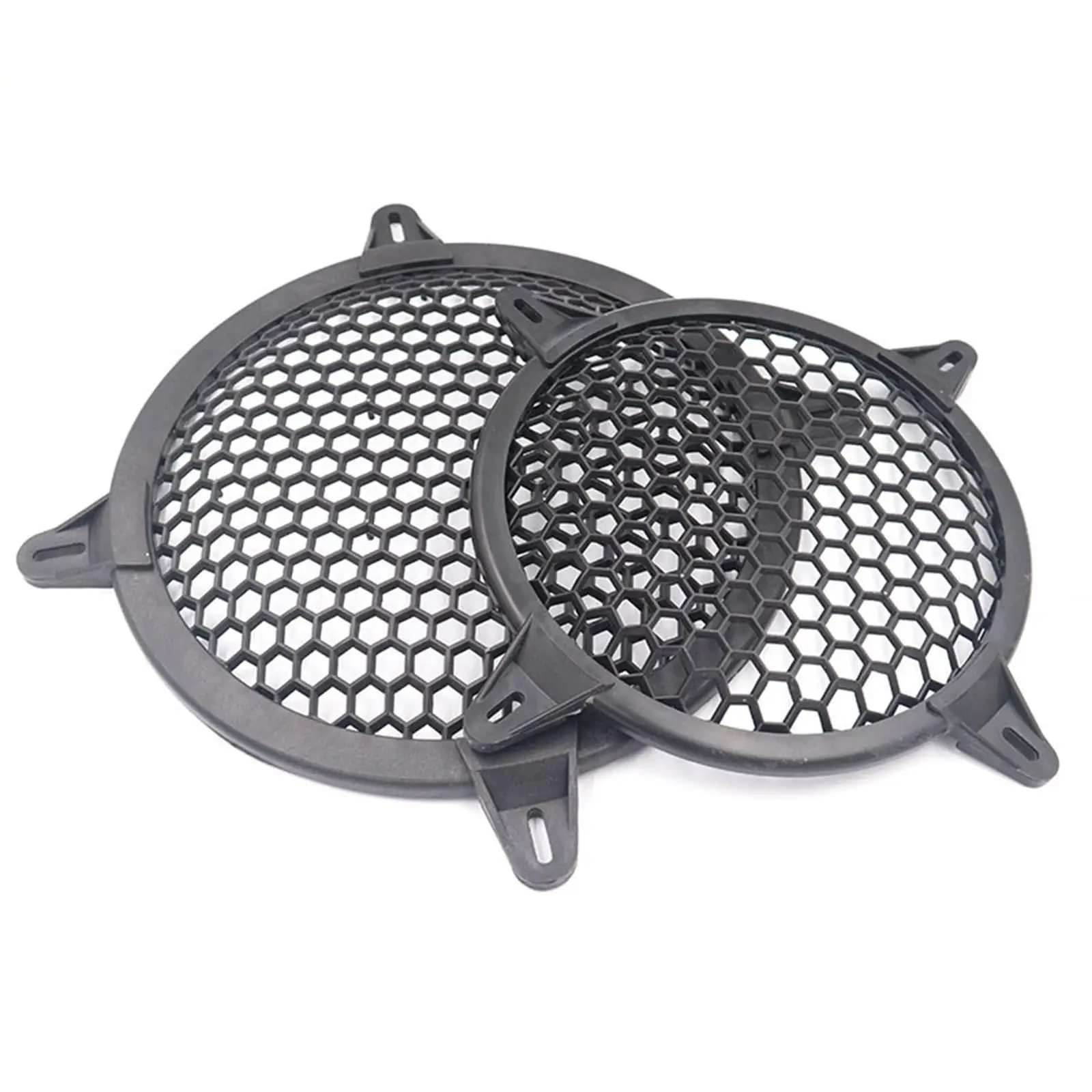 4x 8 Inch Speaker Covers Grills Decorative Circle Guard  Net Cover for Car Speaker Accessories Waffle Speaker Covers