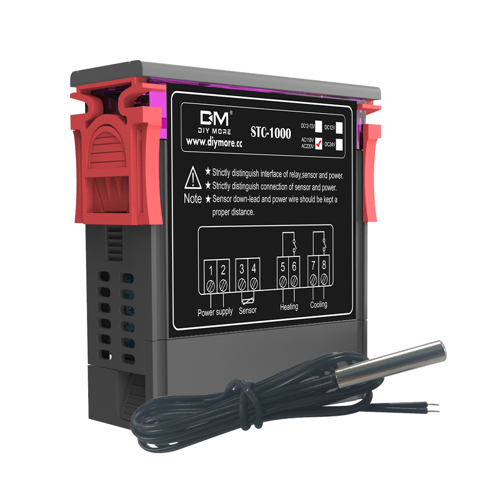 STC1000 LED Digitaler Temperaturregler AC110-220V Relais-Temperaturregler-Thermostat mit NTC-Sensor für Heizung, Gefrierschrank, Kühlschrank – Detail 17