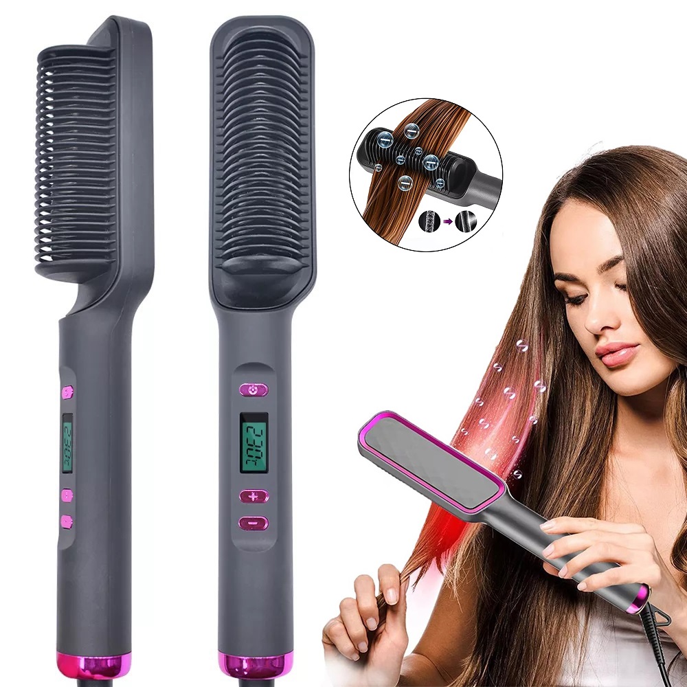 Best of Electric Hot Comb Multifunctional Straight Hair Straightener Comb Negative Ion Anti-Scalding Styling Tool Straightening Brush Reviews & Tips