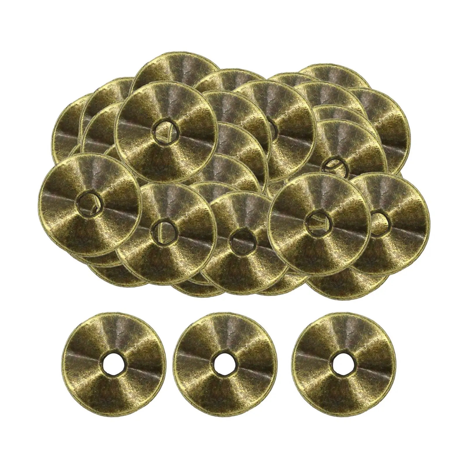 100Pcs Round Spacer Beads Accessory Ancient Bronze Color Metal 10mm for Necklace Bracelet Anklet Pendant Handmade Jewelry Making