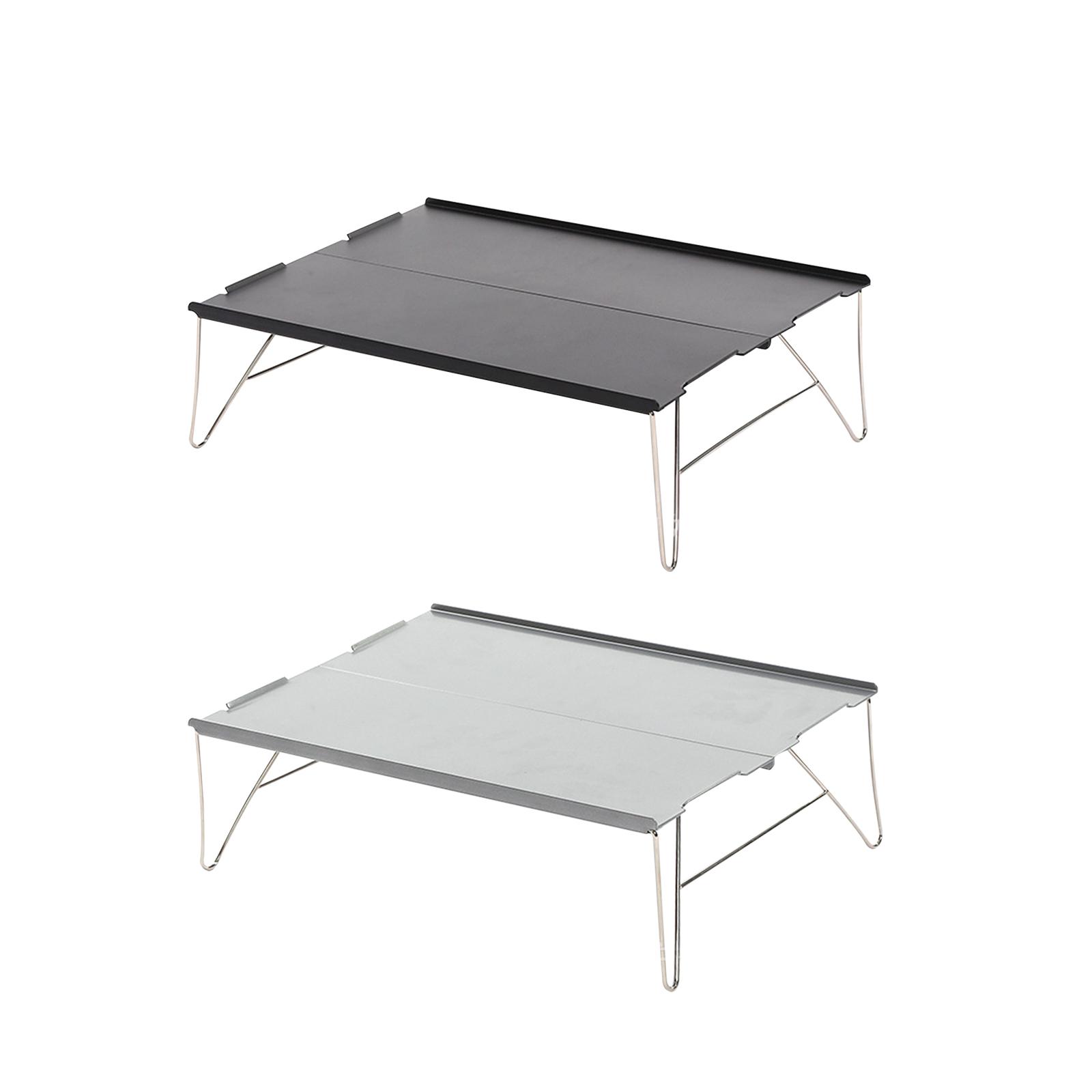 Camp Table Lightweight Floor Desk Aluminum Alloy Multifunctional Square Small for Picnic Travel Garden Small Space Outdoor