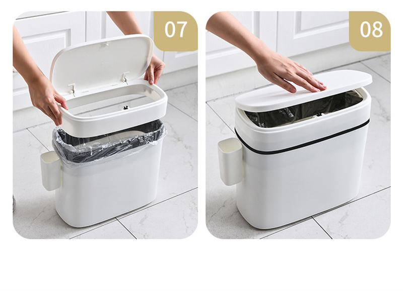 Title 21, 14L Bathroom Waste Bins Press type trash can wi...