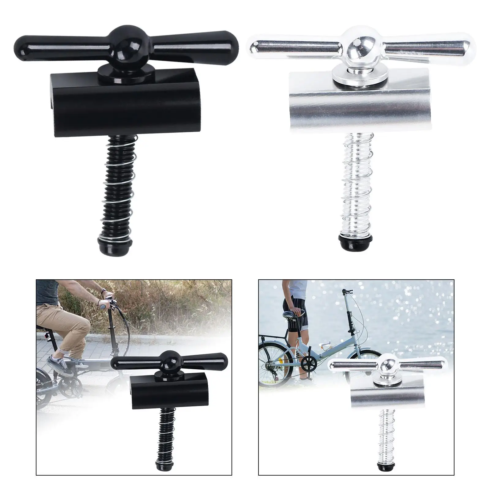 Folding Bike Hinge Clamp Aluminium Alloy Tight Fit C Buckle Bicycle Hinge Clamp Lever Bicycle Accessories for Frame Spare Parts