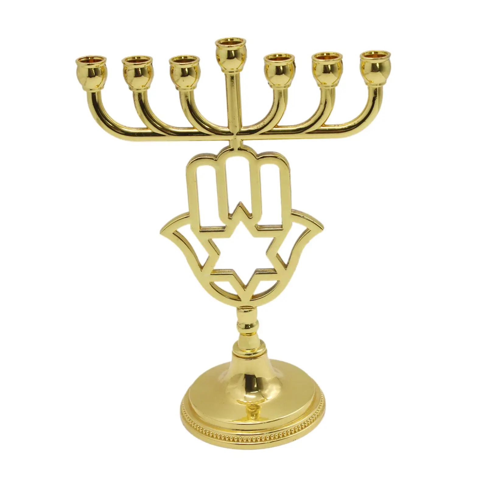 7 Branched Candle Holder Table Centerpieces Hanukkah Menorah Ornament Candle Stands for Party New Year Festival Event Decoration