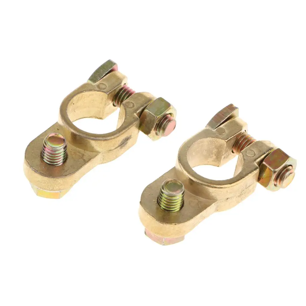 Golden Positive And Negative Zinc Alloy Terminal Connectors