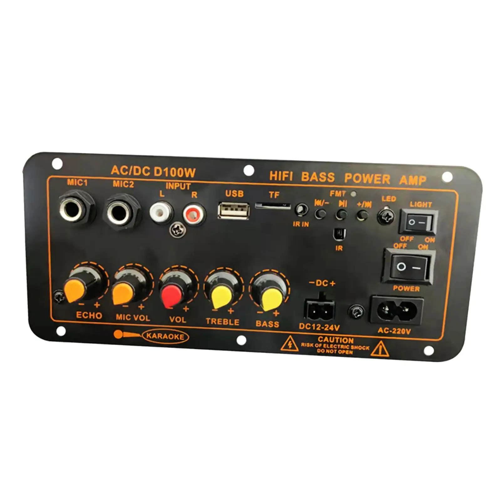 Audio Amplifier Board Premium High Performance DC12V-24V Stereo Power Amp Audio Amp Module for Karaoke Outdoor Home Speakers