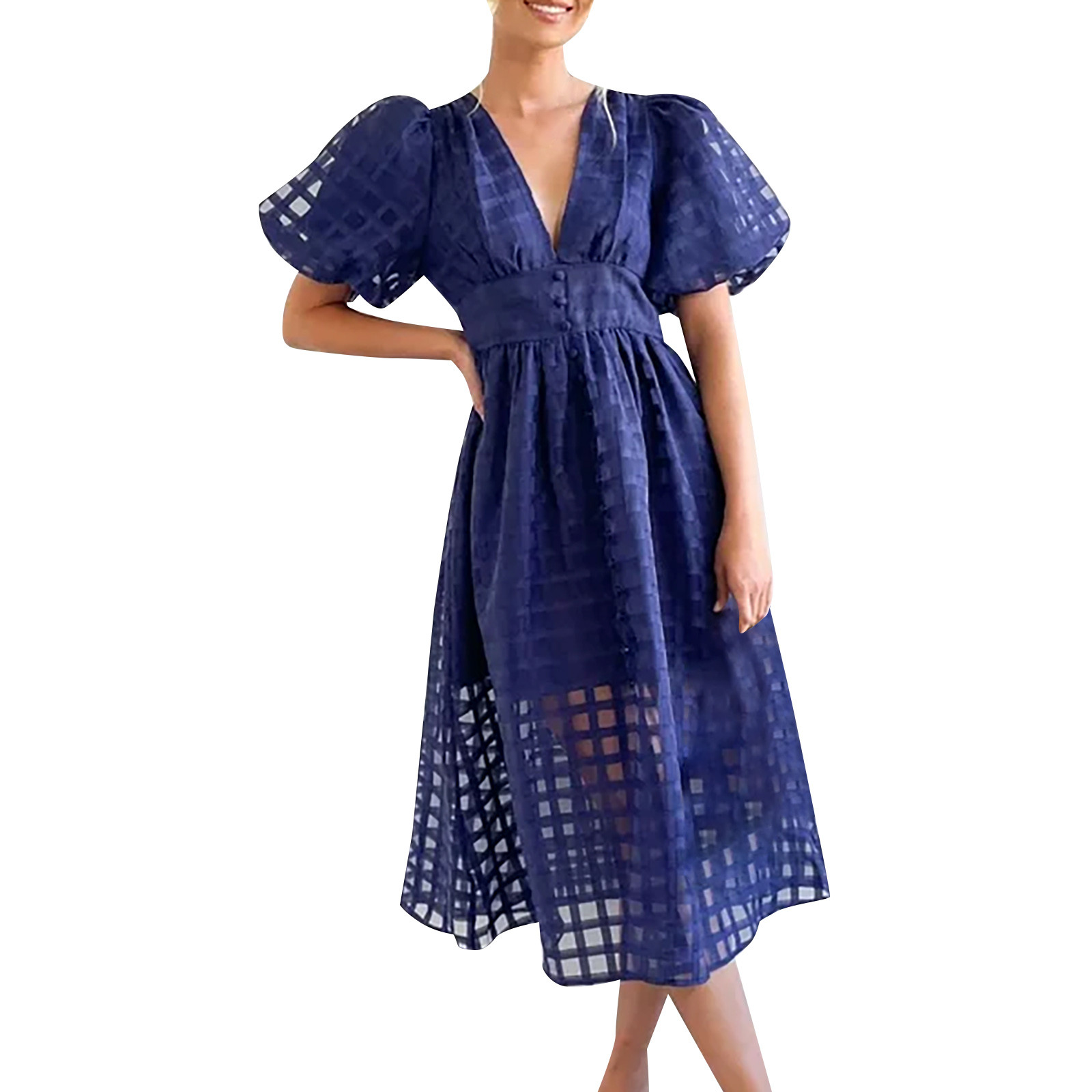 Sleeve Casual Holiday Solid Shirt Dress Mulheres