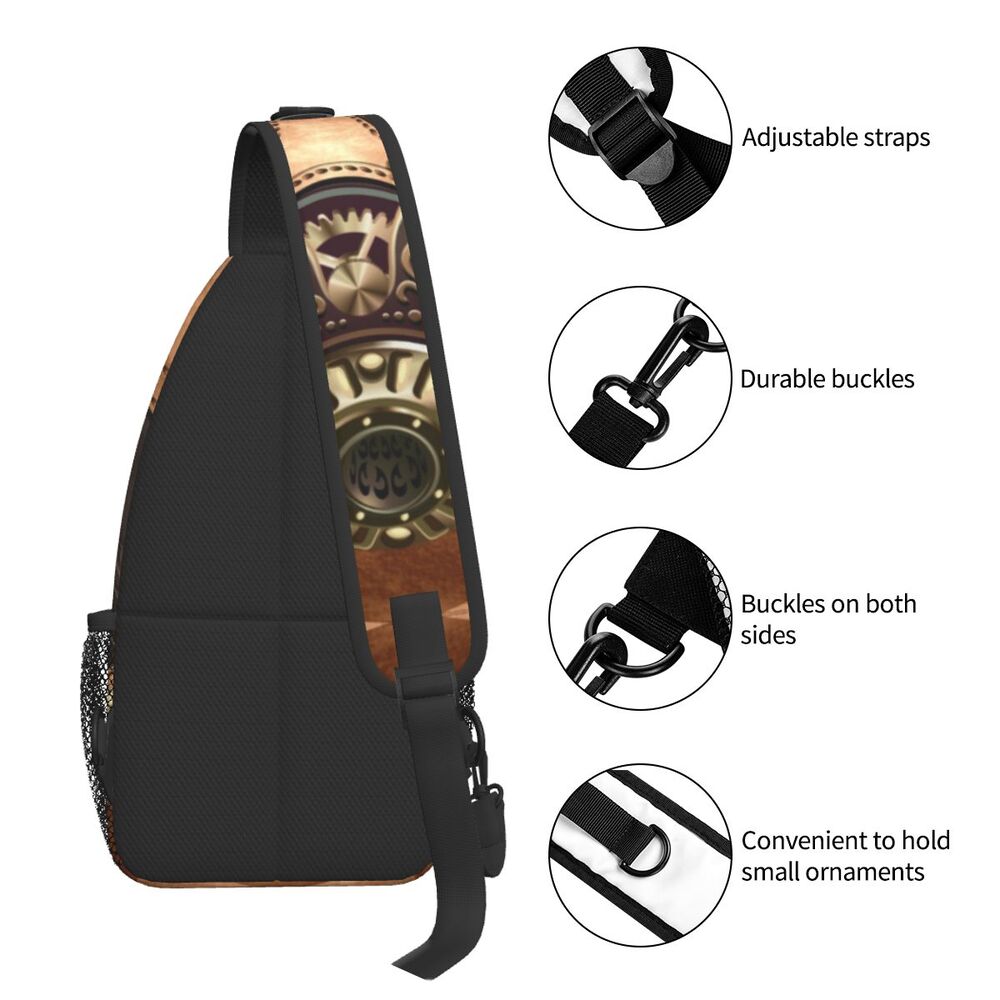 Steampunk capacete crossbody estilingue mochila homem personalizado