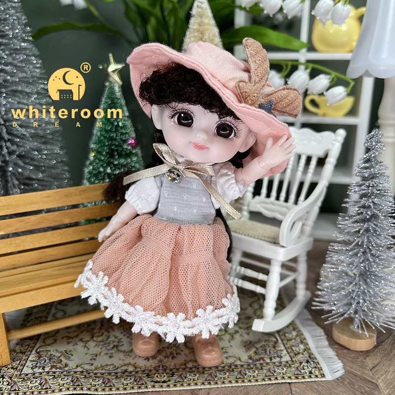 Neue Kawaii 1/12 Baby Tasche Puppe 10cm Ob11 Puppen Mit Kleidung Outfit Kleid Überraschung Bjd Puppen Figur Aktion Spielzeug für Mädchen Geschenke – Detail 10