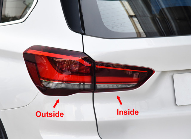 テールレンズテールランプセットBMWX1、03425500 LH03427500 BMW x1 2016 2017および2018用の外部テールライト,ブレーキ