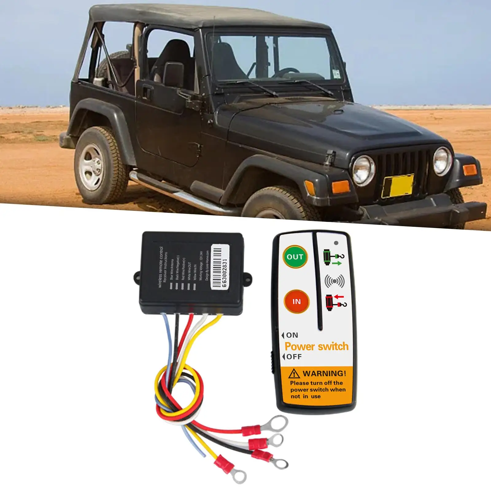 Winch Remote Control Kit High Performance Replacement for Truck Car UTV