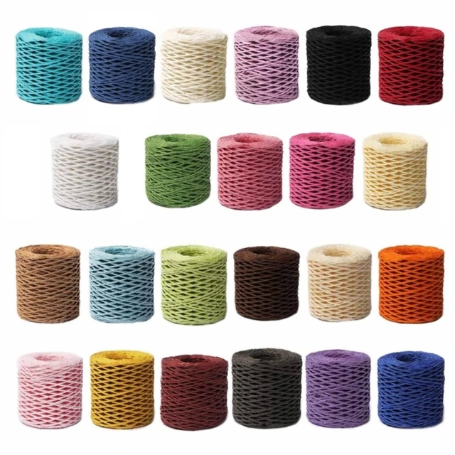 Raffia Straw Yarn DIY Knitting Material for Women Girls Cotton Raffia Yarn  Crochet Summer Sun Hat Yarn Seabeach Bag Dropship - AliExpress